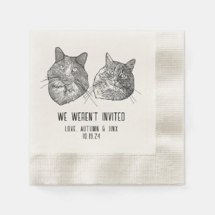 Custom Two Pet Cocktail Napkins Wedding