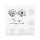 Custom Two Pet Cocktail Napkins Wedding