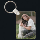 Custom Two Photo and Name Keychain<br><div class="desc">Custom Two Photo and Name keychain.
Create a customized photo keepsake keychain,  swap with your own photos and text.</div>