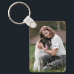 Custom Two Photo and Name Keychain<br><div class="desc">Custom Two Photo and Name keychain.
Create a customized photo keepsake keychain,  swap with your own photos and text.</div>
