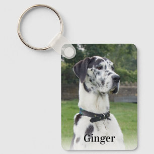 Custom Two Photo and Text Double Sided Keychain