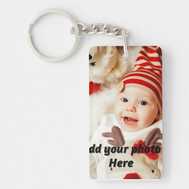 Custom Two Photo Double Sided Acrylic Keychain (Front)