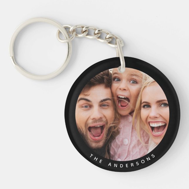 Custom Two Photo Double Sided Acrylic Keychain (Front)