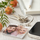 Custom Two Photo Double Sided Acrylic Keychain<br><div class="desc">Easily add your images to this keychain template. this model allows for a different photo on the front and back of the keychain. Great gift for family, friends, parents, grandparents, wife and children.</div>