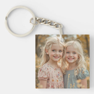 Custom Two Photo Double Sided Acrylic Keychain