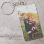 Custom Two Photo Double Sided Acrylic Keychain<br><div class="desc">add your vertical images to this template keychain with ease. this template allows for a different photo on the front and the back of the keychain.. looking for something with text,  or only one picture? check out our shop for more template options</div>