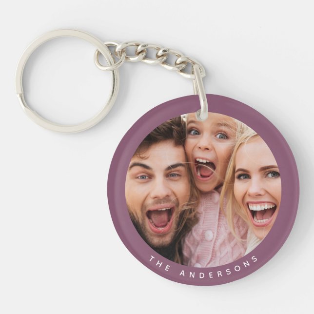 Custom Two Photo Double Sided Acrylic Keychain (Front)