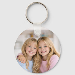 Custom Two Photo Double Sided Aluminium Keychain