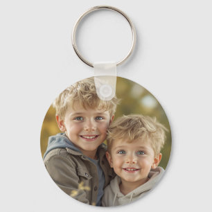 Custom Two Photo Double Sided Aluminium Keychain