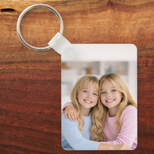 Custom Two Photo Double Sided Aluminium Keychain