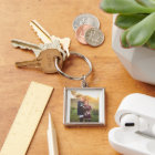 Custom Two Photo Double Sided Aluminum Keychain