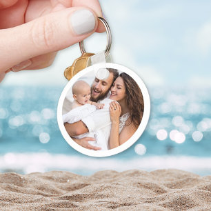 Custom Two Photo Double Sided Aluminum Keychain