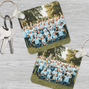 Custom Two Photo Double Sided Family Photo Keychain