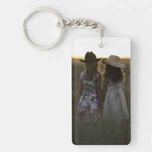 Custom Two Photo Double Sided Keychain