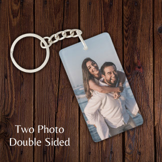 Custom Two Photo |  Double Sided Photo Keychain