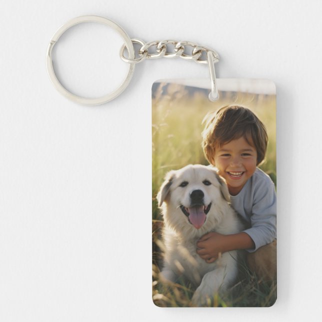 Custom Two Photo Family Keychain (Front)