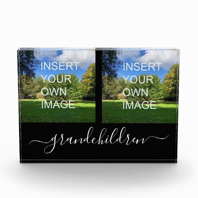 Custom Two Photo Grandchildren Script (Front)