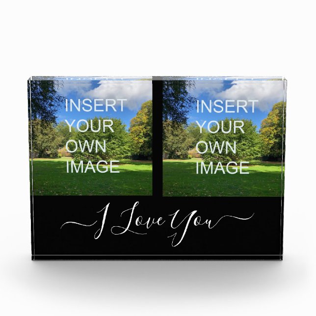 Custom Two Photo I Love You Script (Front)