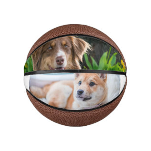 Custom Two Photo Mini Basketball