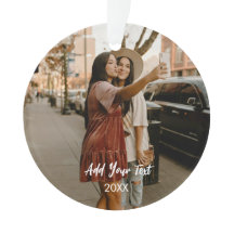 Custom Two Photos Acrylic Ornament
