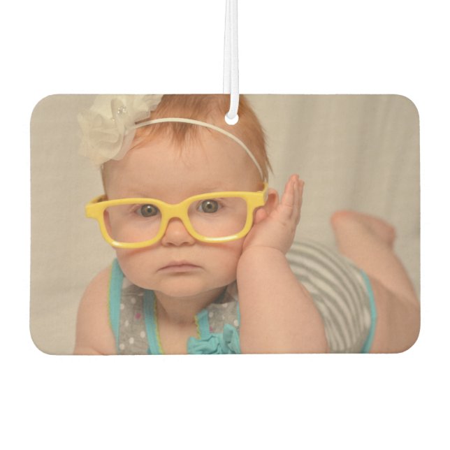 Custom Two-sided Baby Photo Personalized Car Air F Air Freshener (Front)