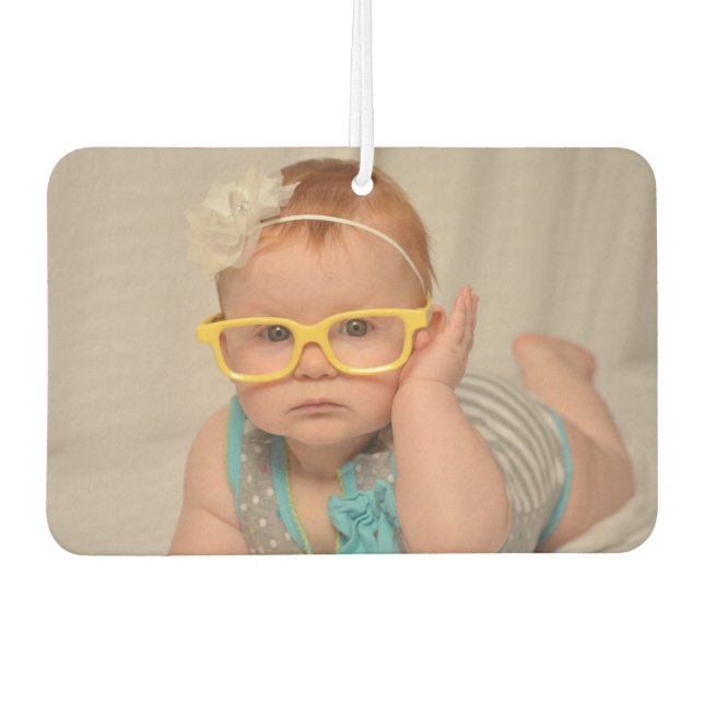 Custom Two-sided Baby Photo Personalized Car Air Freshener (Front)