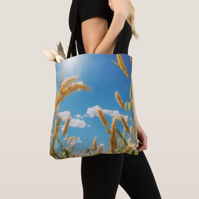 Custom Two-Sided Image Personalized Tote Bag (Close Up)