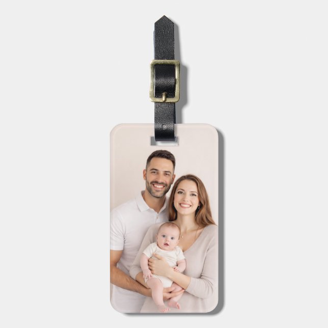 Custom Two-Sided Photo Luggage Tag (Front Vertical)