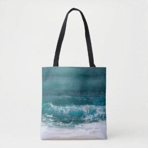 Custom Two-Sided Photo Personalized Beach Modern Tote Bag