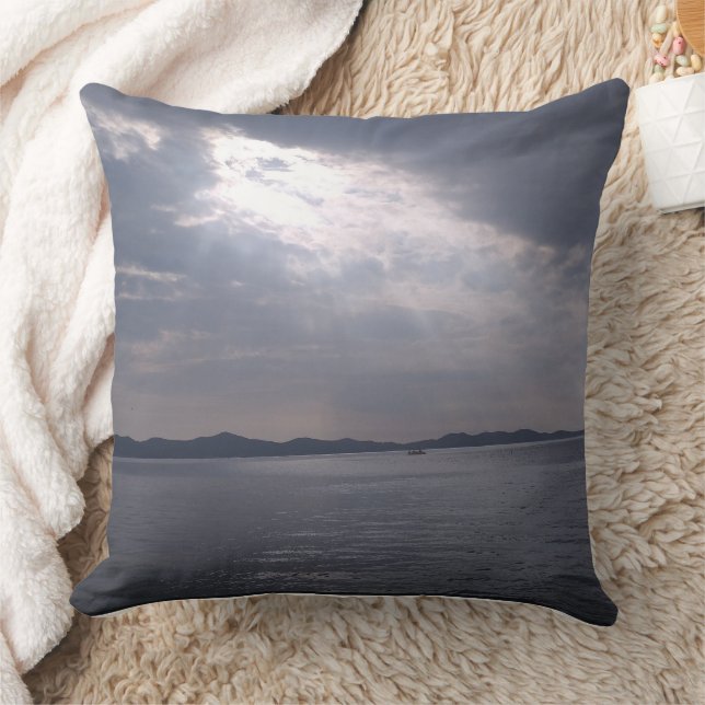 Custom Two-Sided Photo Personalized Throw Pillow (Blanket)