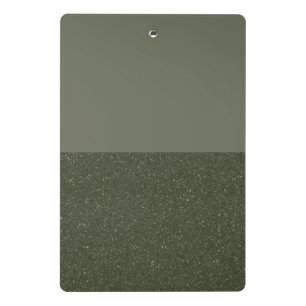 Custom Two-Tone Green Glitter Base Mini Clipboard