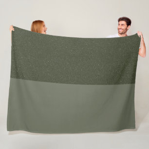 Custom Two-Tone Moss Fleece Blanket with Texture