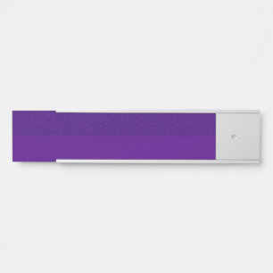 Custom Two-Tone Purple Slide-In Office Name Plate