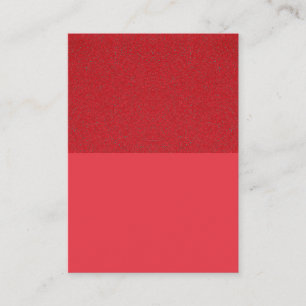 Custom Two-Tone Red Flat Place Cards (Horizontal)