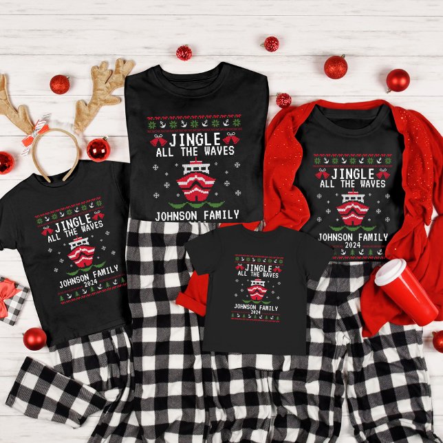 Custom Ugly Christmas Cruise Family Matching Group T-Shirt (Creator Uploaded)