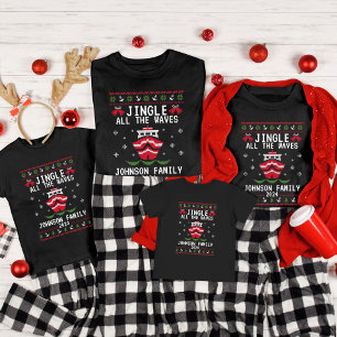 Custom Ugly Christmas Cruise Family Matching Group T-Shirt