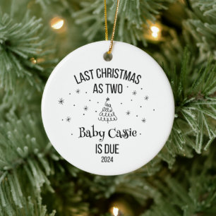 Custom Ultrasound 1st Christmas Ceramic Ornament