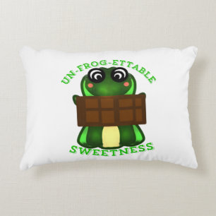 Custom Un-frog-ettable Sweetness Frog Gift Accent Pillow
