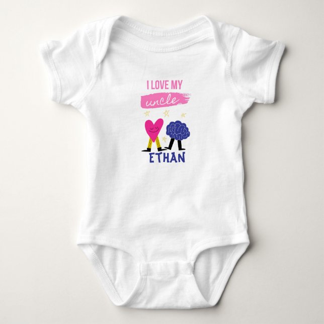 Custom Uncle  Baby Bodysuit (Front)