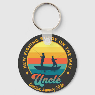 Custom Uncle-to-Be New Fishing Buddy Pregnancy Ann Keychain
