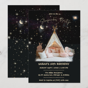 Custom Under the Stars Sleepunder Birthday Invitation