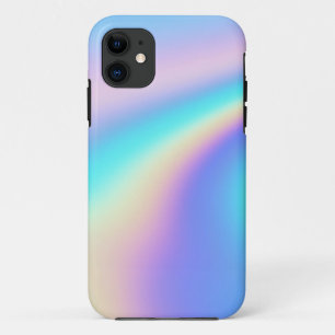 Custom Unicorn Holographic   Pastel rainbow modern iPhone 11 Case