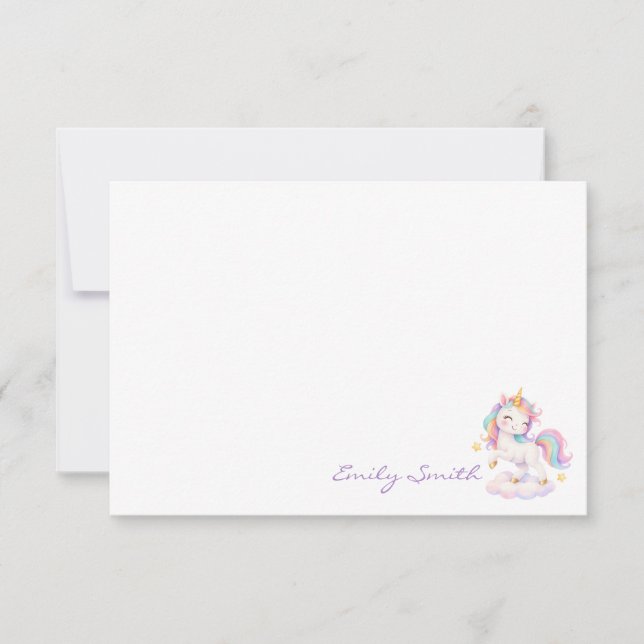Custom Unicorn Note Card (Front)