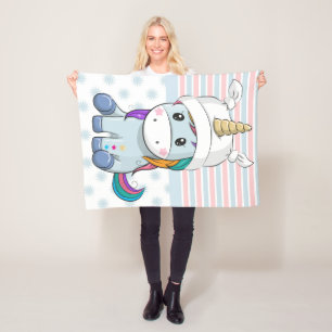 Custom Unicorn Small Baby Boys Fleece Blanket