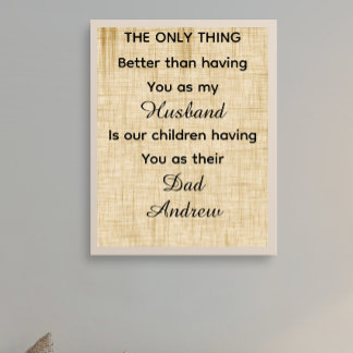 Custom unique father's day message  poster