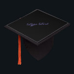 Custom Unique Graduation Tassel-Topper Featuring Cap Topper<br><div class="desc">Make your graduation cap stand out with this Tassel Topper, featuring "Type Text" printed on a sleek black background. Its stylish design and durable materials provide a unique and secure accessory for your special day.</div>