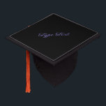 Custom Unique Graduation Tassel-Topper Featuring Cap Topper<br><div class="desc">Make your graduation cap stand out with this Tassel Topper, featuring "Type Text" printed on a sleek black background. Its stylish design and durable materials provide a unique and secure accessory for your special day.</div>