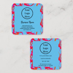 Custom Unique Modern Abstract Square Business Card
