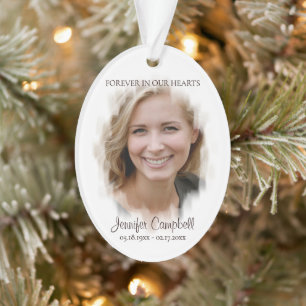 Custom Unique Personalized Classic Photo Memorial Ornament