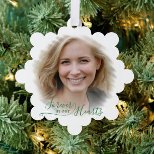 Custom Unique Personalized Classic Photo Memorial Ornament Card
